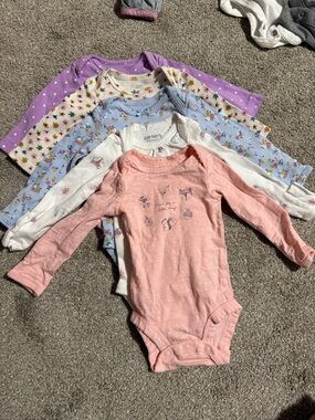 Carter's Pink Long-Sleeve Baby One-Piece Bodysuit